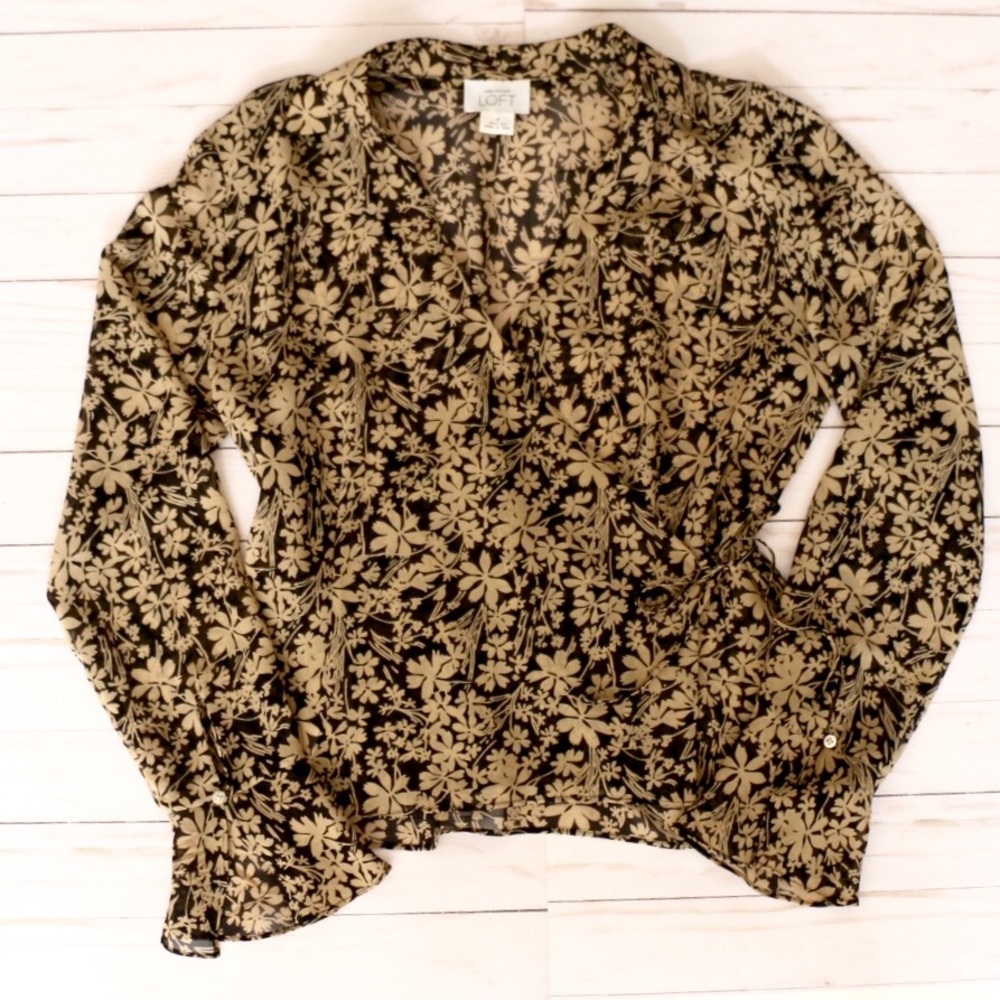 Loft wrap around blouse